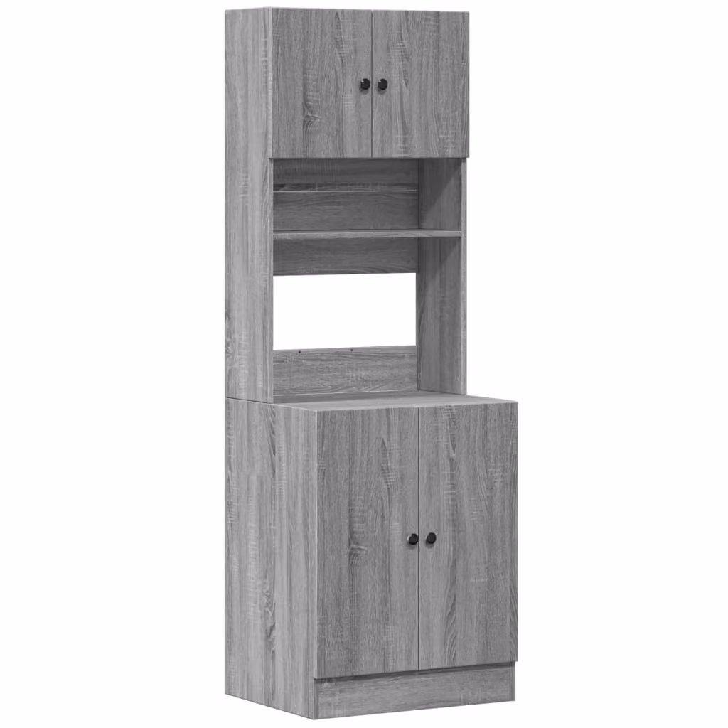 Mobile da Cucina Grigio Sonoma 60x50x180cm in Legno Multistrato