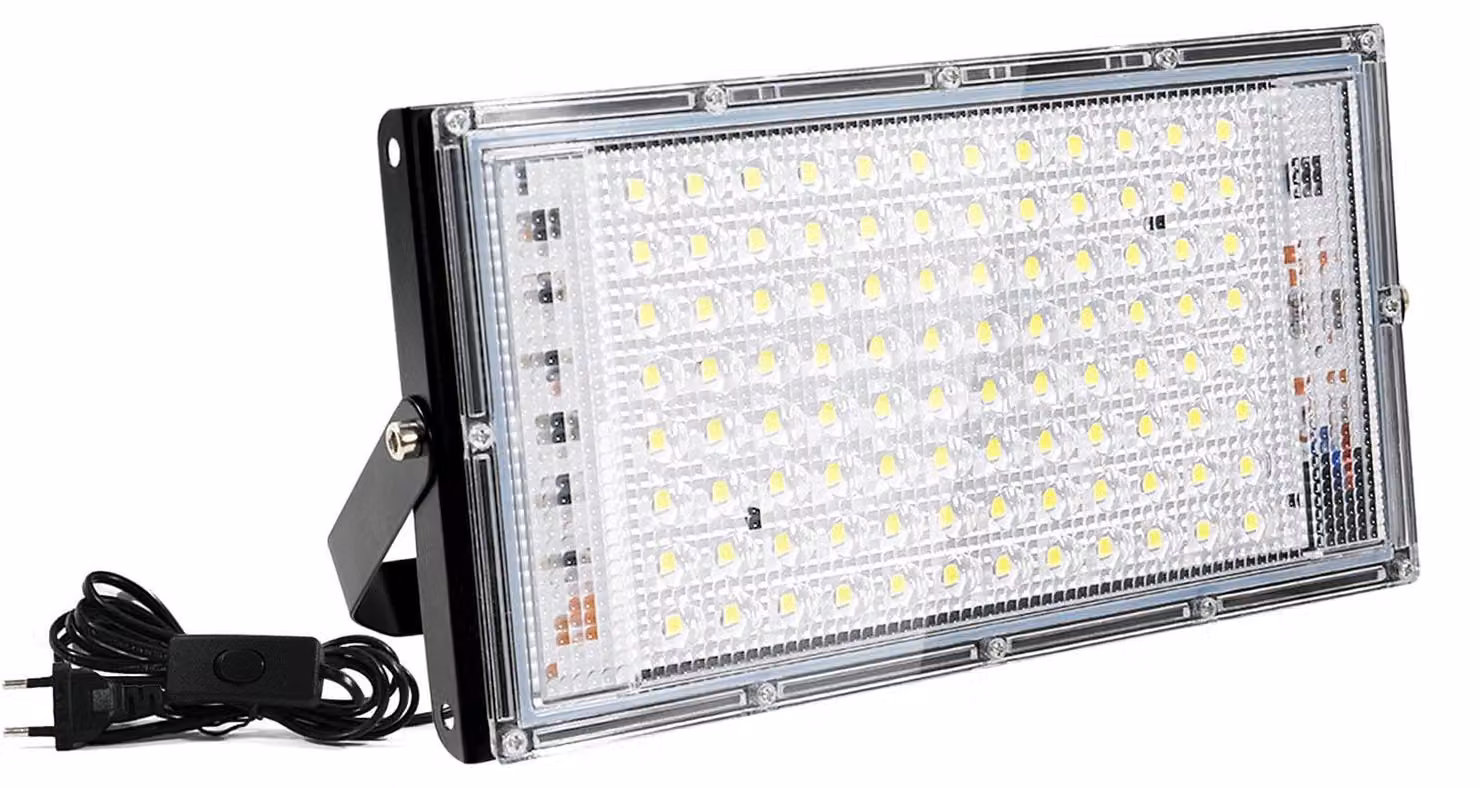 Faretto LED da 100 W, 10.000 lumen, 3000 K, grado di protezione IP66, impermeabile