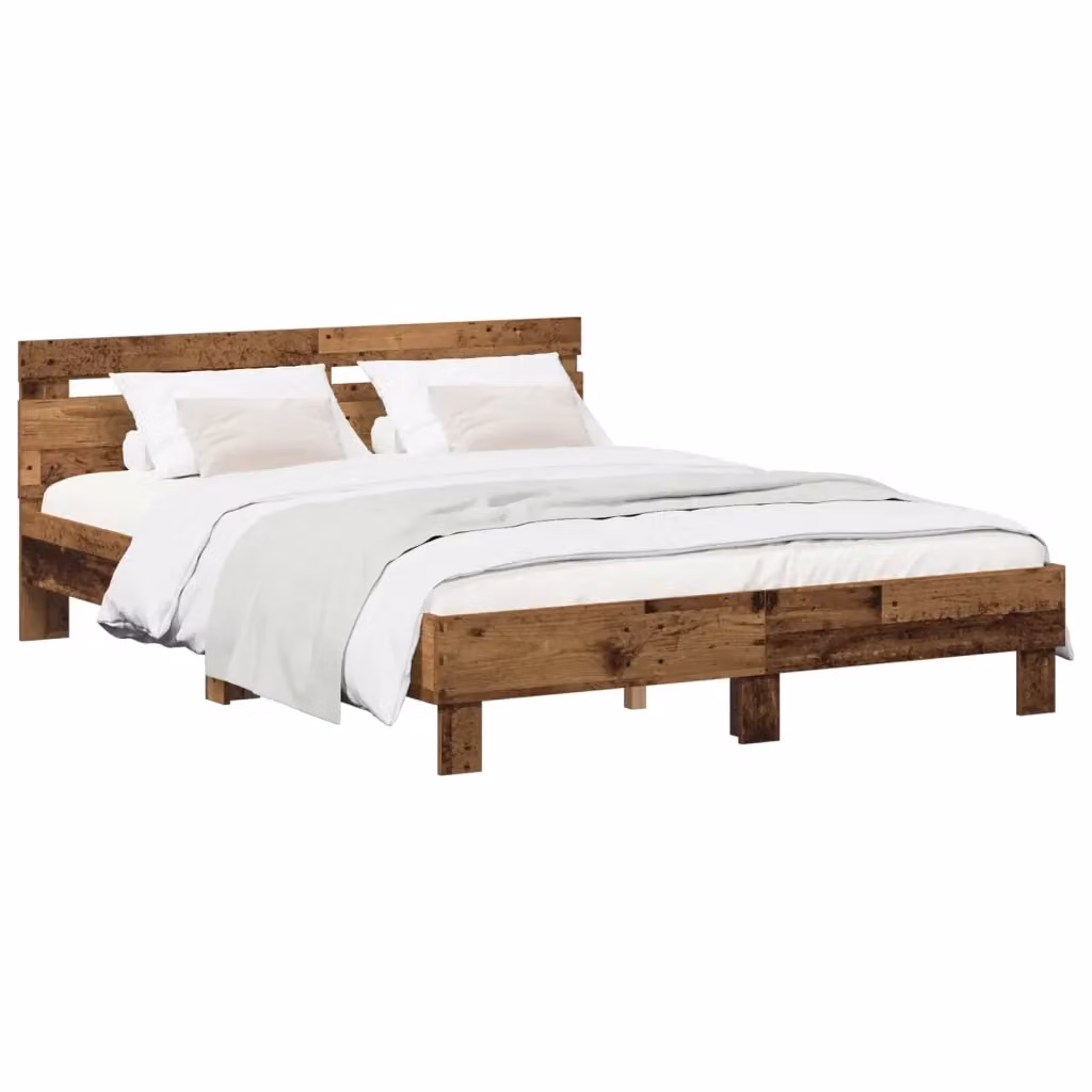 Struttura letto moderno vidaXL in legno color marrone L: 140 cm, P: 190 cm, H: 145 cm – 2