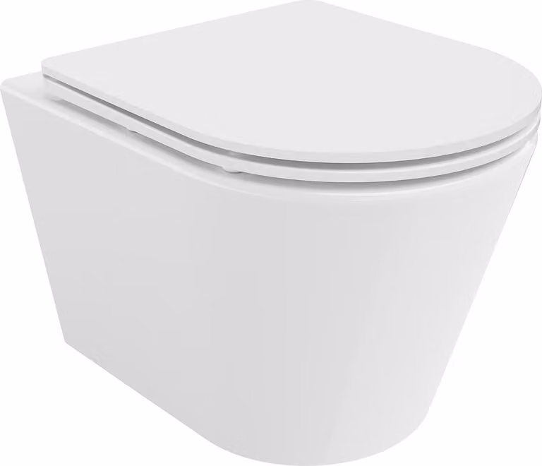 Mexen Rico vaso wc Rimless Tornado con sedile a chiusura rallentata slim, duroplast, bianco lucido - 30720300T