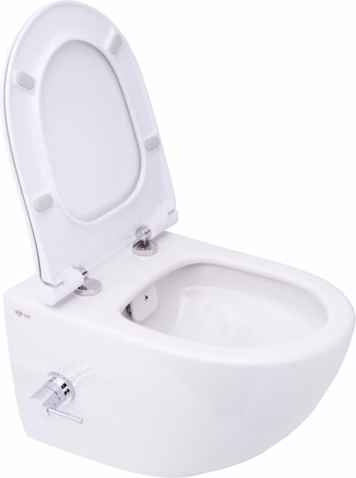 SAT Aquacare WC doccia sospeso Flush 2.0 con funzione bidet e miscelatore termostatico integrato VitrA e sedile SoftClose TakeOff, bianco