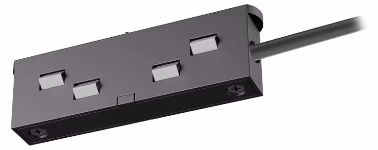 ALIMENTATORE ARELUX XNET PUSH con cavo da 0,5 metri, da collegare tra il profilo curvo di ricezione/superficie e il profilo curvo/lineare