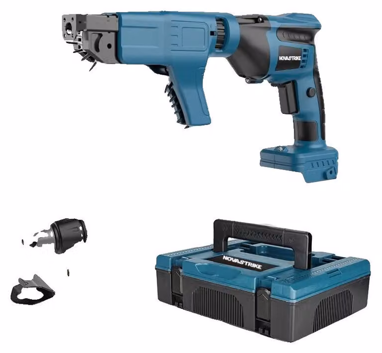 Trapano avvitatore a batteria, motore brushless, utensile multifunzione, colore blu