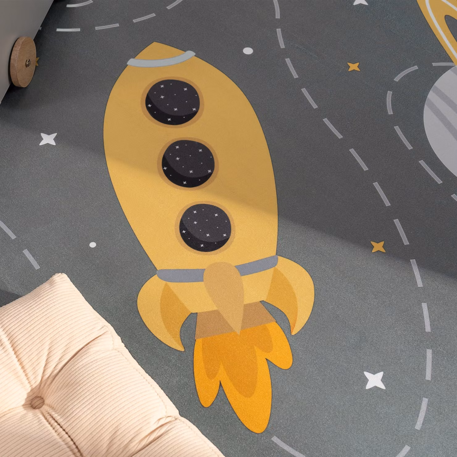 Tappeto per bambini Bini grigio L: 200 cm, P: 290 cm – 3