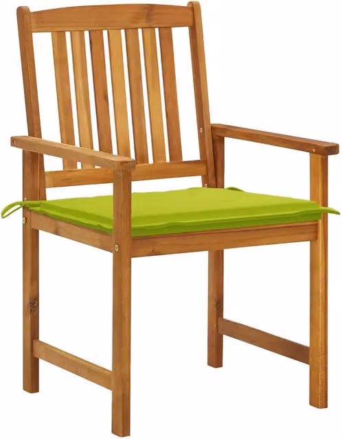 Sedie da Giardino con Cuscini 6 pz in Legno Massello di Acacia 3078162