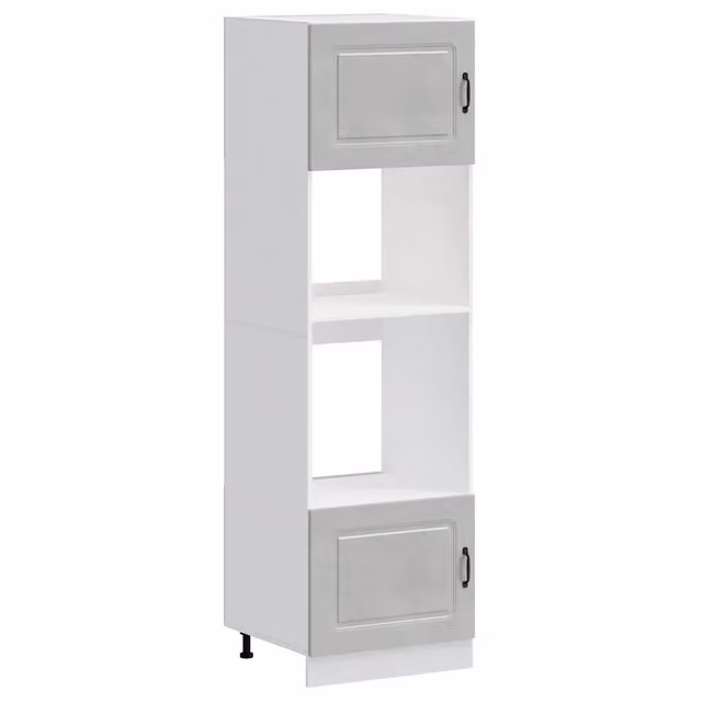Pensile da cucina | Armadi Forno 2 pz Kalmar Grigio Cemento in Legno Multistrato