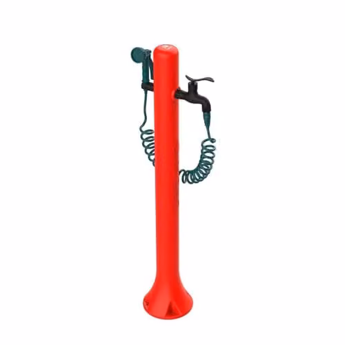 Sined Acqua PRO Fontanella da Giardino in Polietilene con Tubo Flessibile e Pistola Rossa