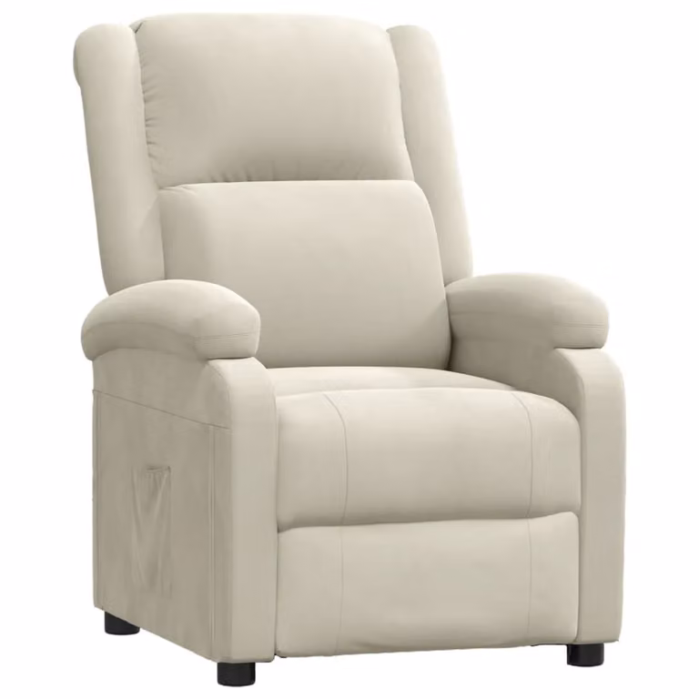 SYFAX™ Poltrona Reclinabile Crema in Velluto