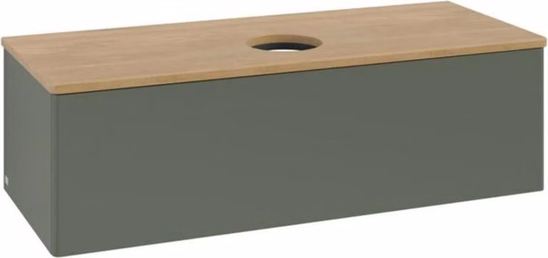V&B Mobiletto senza struttura frontale, con illuminazione Antao 120x36x50cm, WBP hon. Oa, lea gre. m Lac