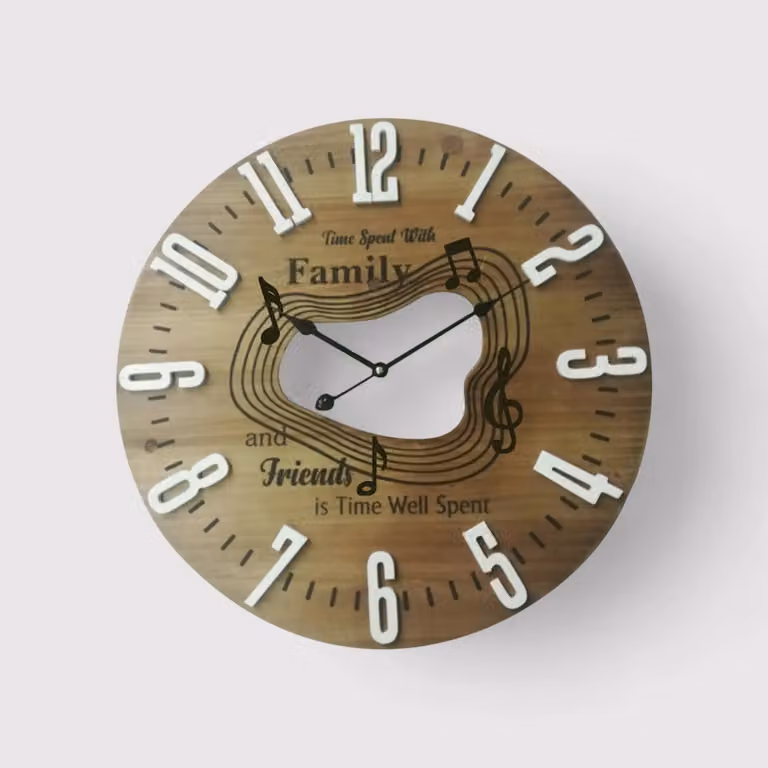 Dittamo - Orologio da muro marrone in stile minimalista