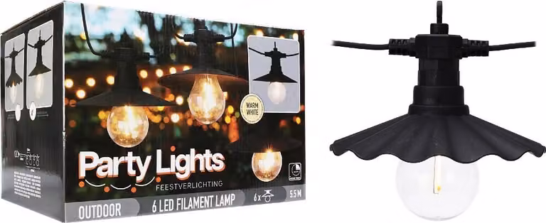 PROGARDEN Catena luminosa LED PARTY 6 lampadine 5,5m KO-AF5300230