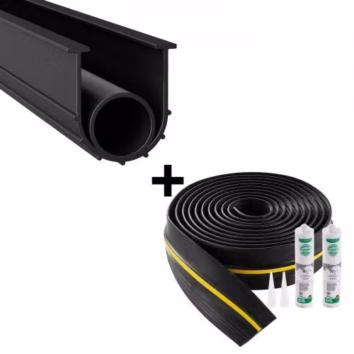 Kit di Tenuta per Davanzale Porta del Garage VEVOR Nero con Guarnizione a U da 6,09 m e O-ring in Plastica