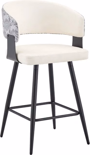 Set di 2 sgabelli da bar con schienale, seduta in ecopelle, struttura in metallo, poggiapiedi stabile, design ergonomico
