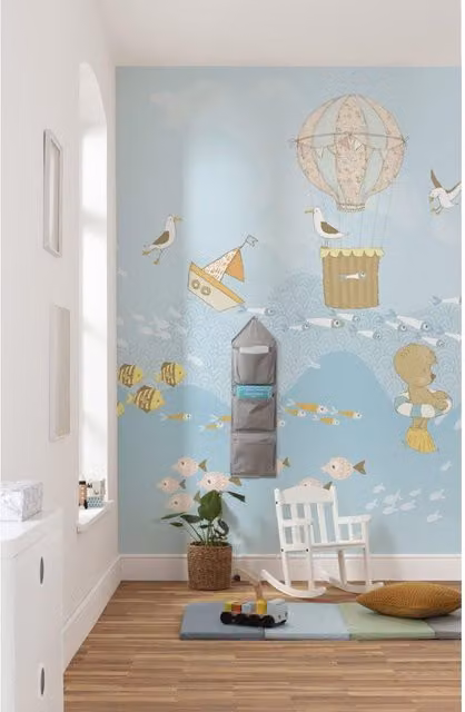 Fotomurale KOMAR Wavy venture, design astratto moderno, Multicolore, L: 250 cm, H: 200 cm