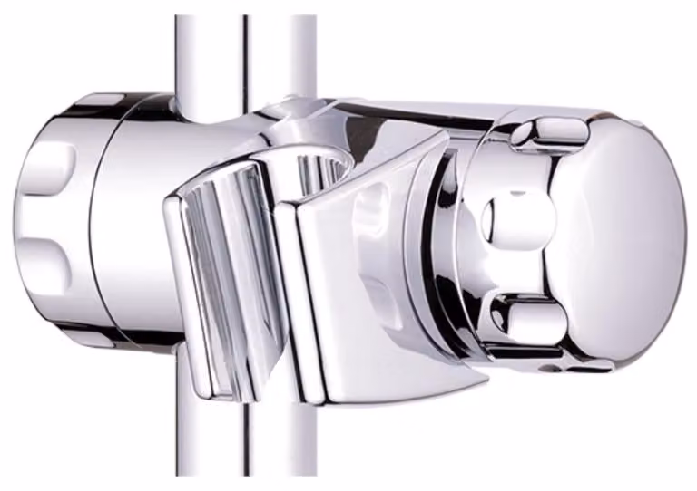 Schläfer 8126022 | Cursore per asta doccia e Supporto Soffione Staffa Doccia Scorrevole Orientabile per Asta Saliscendi diam18mm