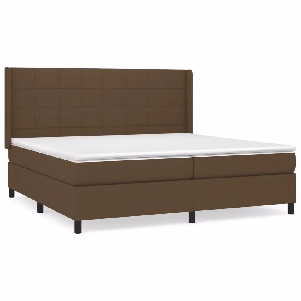 Letto Ibrido con Giroletto a Molle e Materasso vidaXL in Marrone e Bianco L/P/H: 203 x 203 x 128 cm – 2