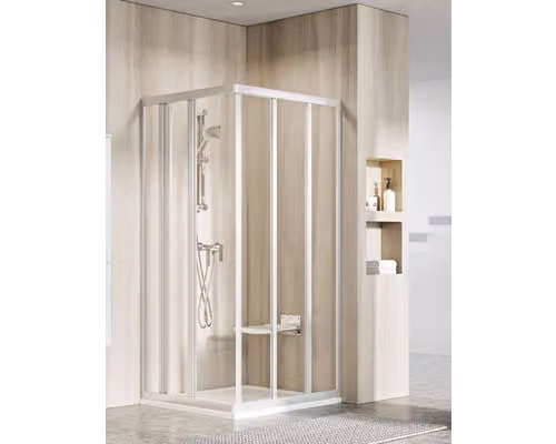 Un lato della cabina doccia RAVAK Supernova ASRV3-75 198 satinato+trasparente 15V30UR2Z1