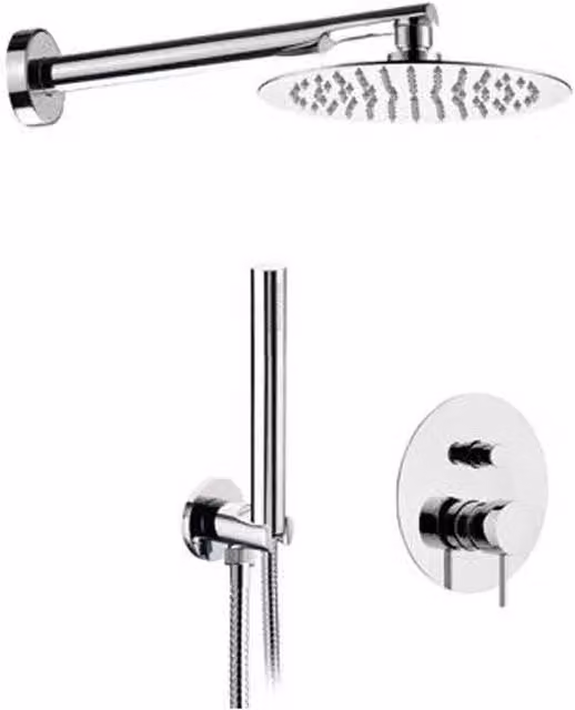 Set doccia a incasso con doccino cromato - Serie X Style