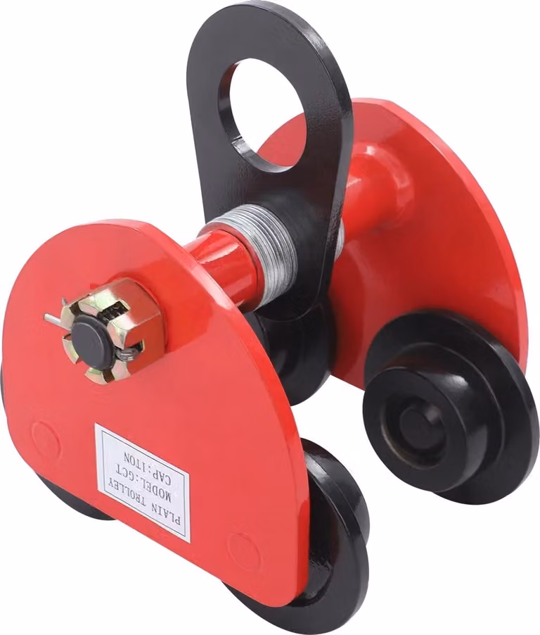Carrello trasportatore, portata 1 tonnellata, comando manuale, rosso, 1000 kg