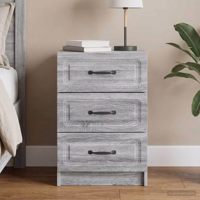 Armadio da notte vidaXL moderno in MDF Grigio Sonoma L: 43 cm, P: 41 cm, H: 63,5 cm
