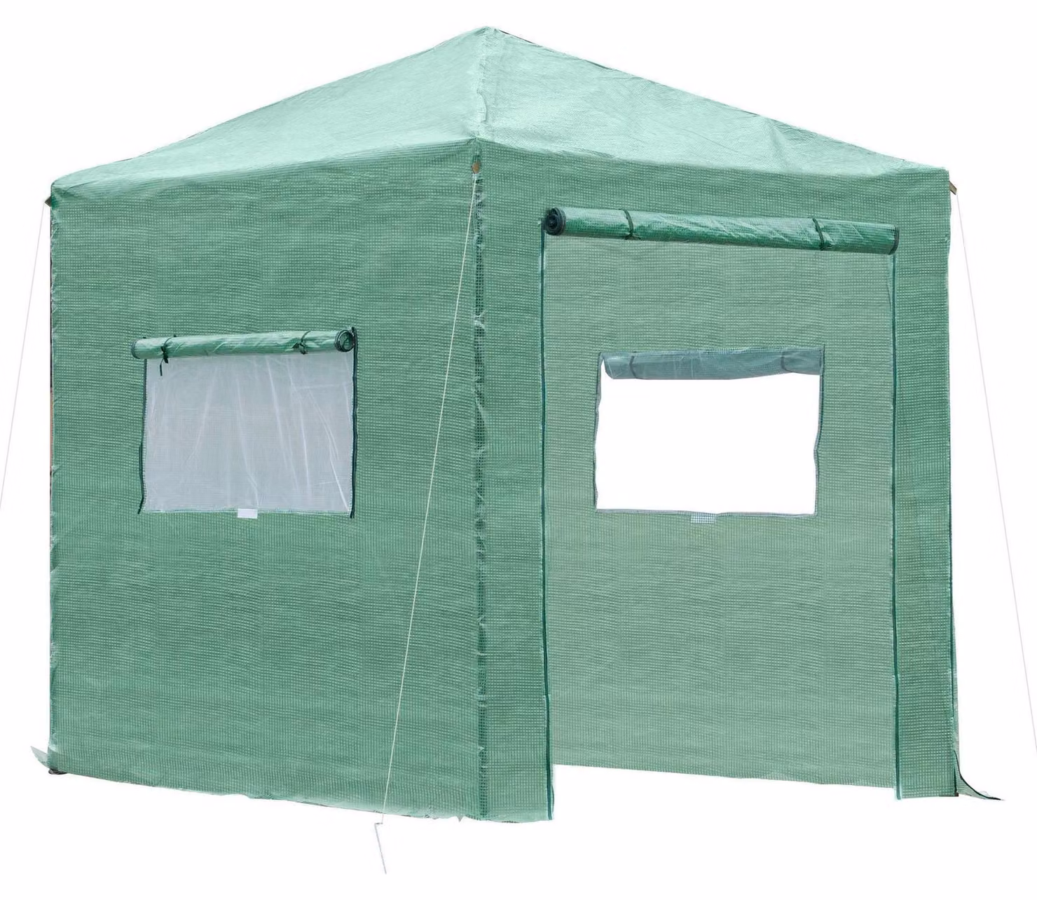Mini serra con copertura in film di polietilene - Serra in acciaio | Colore: Verde | Dimensioni: 70,86 x 94,48 x 94,48 cm