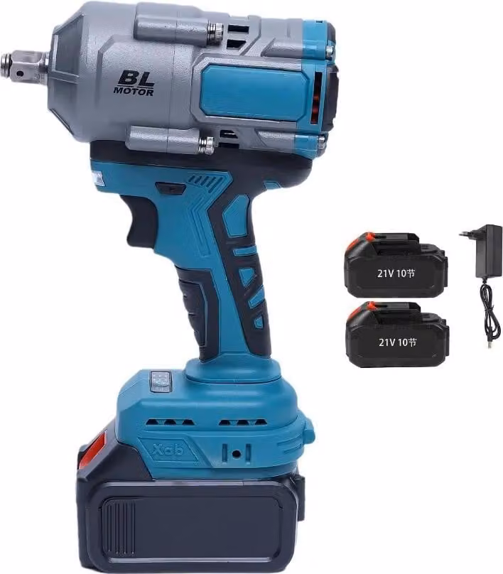 Trapano a percussione a batteria, coppia 3000Nm, velocità variabile, 2 batterie, UE