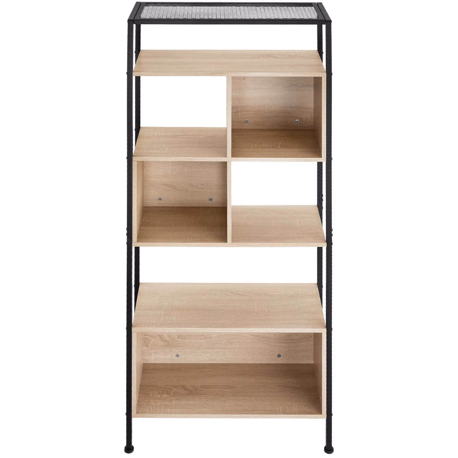 Libreria Industriale Tectake Hastings in Legno Rovere e Metallo, Colore Marrone e Nero, L: 75 cm, P: 31 cm, H: 170,5 cm – 2