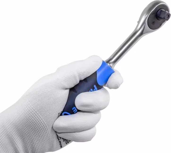 Cricchetto diritto con impugnatura in gomma 3/8" 45 denti