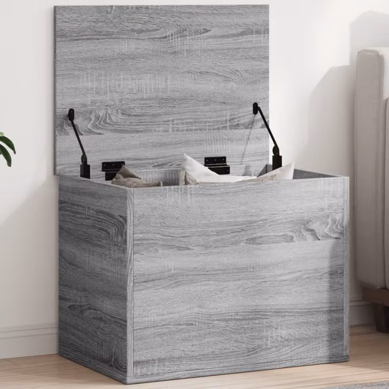 Contenitore vidaXL in legno multistrato grigio per soggiorno L: 60 cm, P: 42 cm, H: 46 cm