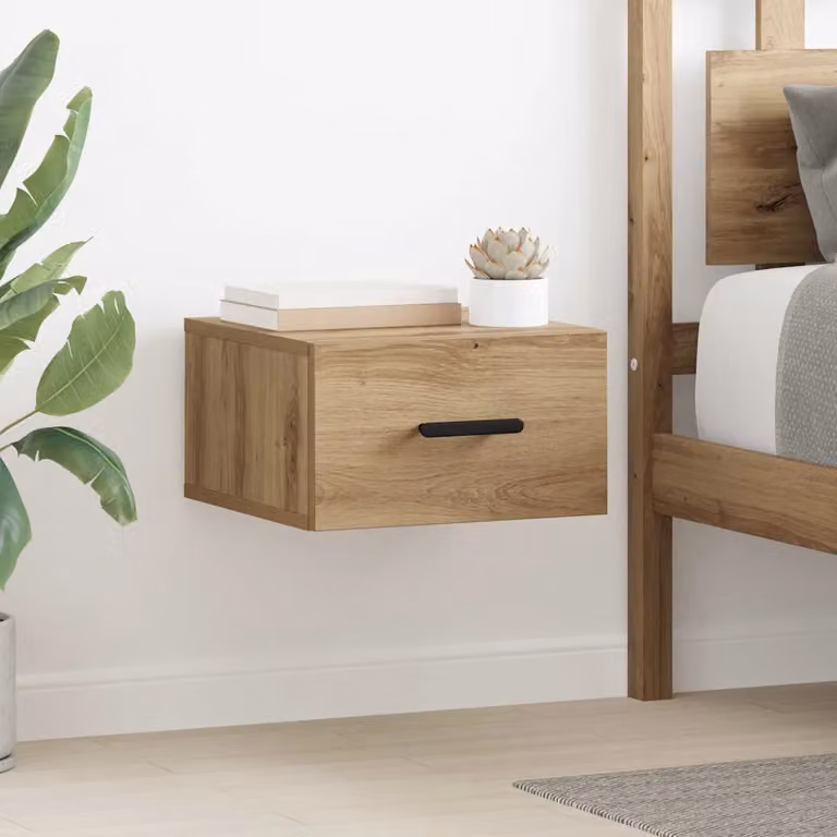 vidaXL Armadio da Notte Moderno in Legno MDF Marrone L/P/H: 35 x 35 x 20 cm