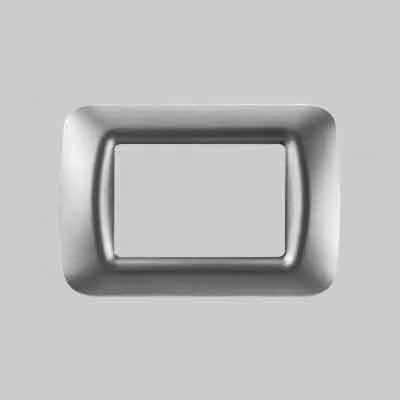 placca coprinterruttori in titanio metallizzato 'system' 4 posti