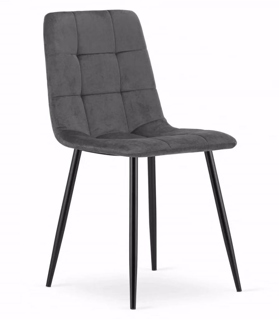 Set di 3 sedie Valora PYRA in velluto grigio scuro con design moderno – 2