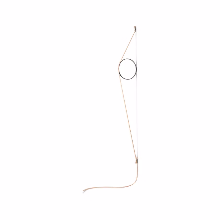 Flos - Wirering Pink - Lampada da parete o soffitto - Cavo Rosa/Anello Grigio