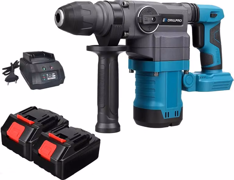 Trapano avvitatore a batteria - Trapano a percussione a batteria da 18V - 10 joule di energia d'impatto - 2 modalità - Diametro di foratura di 26 mm - Colore blu