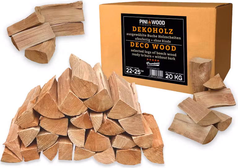 Ceppi decorativi di faggio senza corteccia 20 kg legna da ardere decorativa di prima qualità legna per barbecue