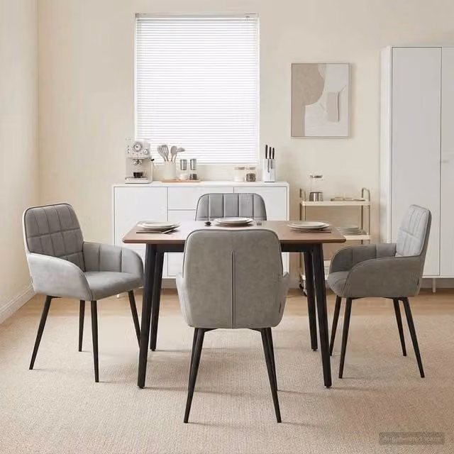 Sedie da pranzo 4 pz Velluto Grigio Chiaro 56.5 x 50 x 85 cm 3428165