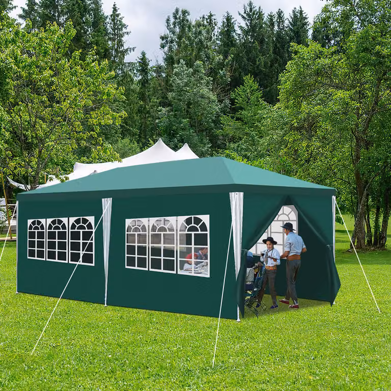 Jopassy Gazebo impermeabile - gazebo da patio con bulloni, tenda da giardino perfetta per feste Verde 3x6m