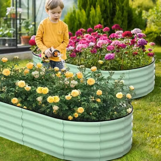 Tazza Orizzontale per Giardino - Laccata - Elevata - Aperto - Parapetto di Sicurezza