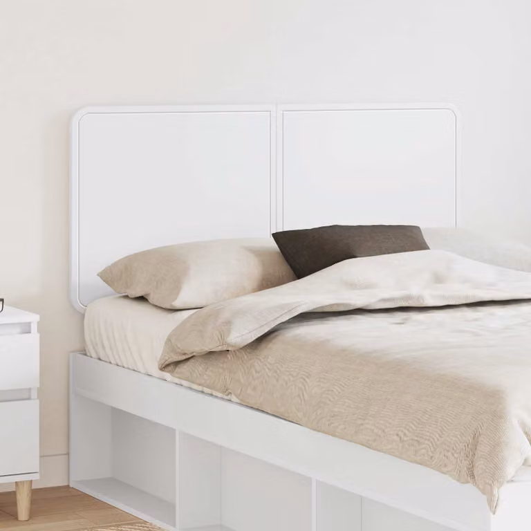 Testiera per letto moderna vidaXL in legno ingegnerizzato bianco opaco