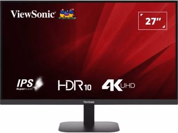 Monitor PC ViewSonic VA2708-4K-HD da 27 pollici, Risoluzione 4K Ultra HD, Pannello IPS, Nero