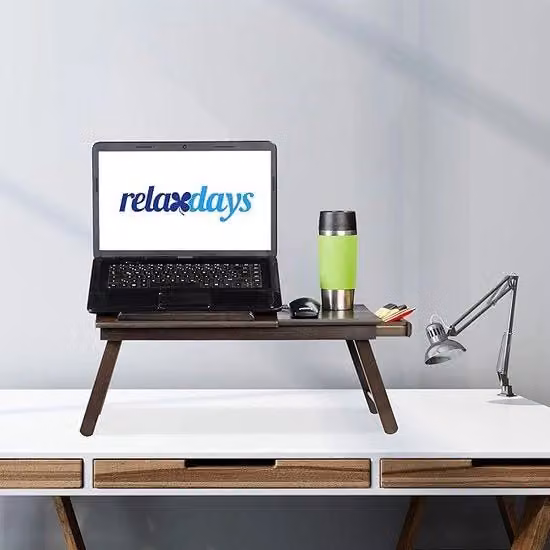 Tavolo da letto - Tavolo pieghevole per laptop, 35D x 60L x 24A centimetri