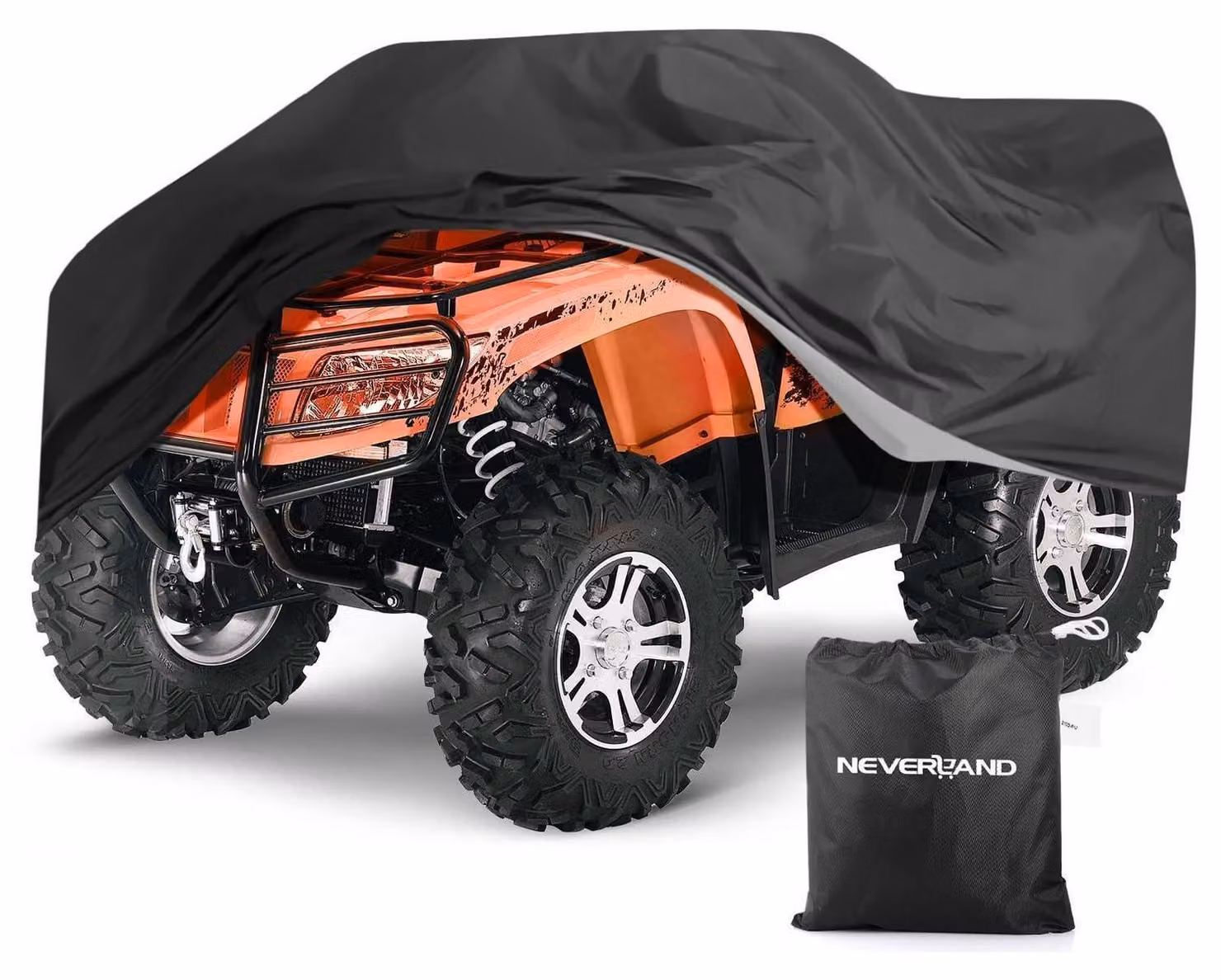 Telo protettivo per quad, impermeabile, taglia XXXL, 256x110x120 cm, in poliestere, colore nero, con protezione UV, adatto per l'uso invernale