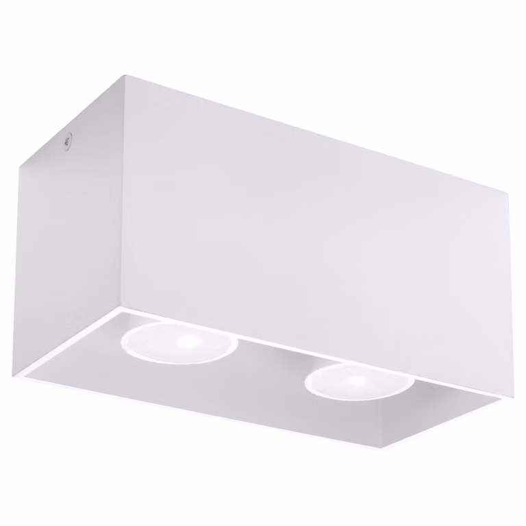 Lampada da soffitto QUAD bianco 2xGU10 10W alluminio 10x10x20cm Sollux Lighting