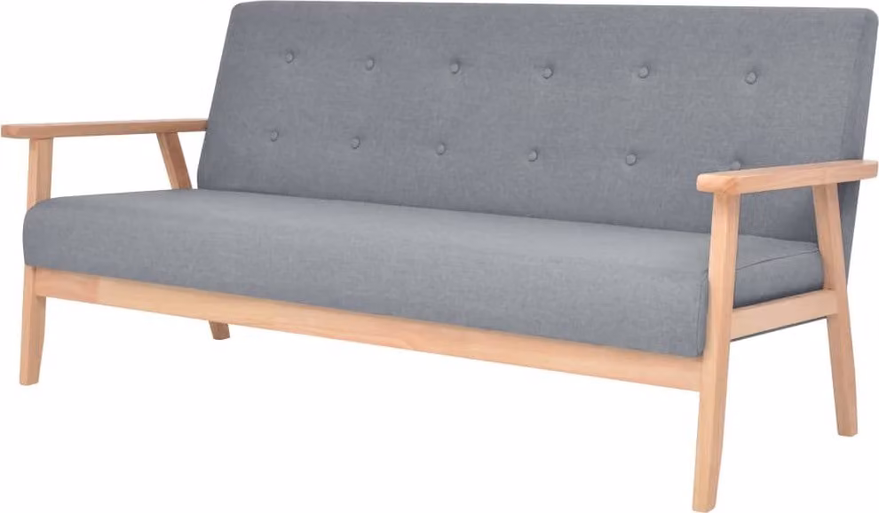 Maison Exclusive - Divano a 3 Posti in Tessuto Grigio Chiaro