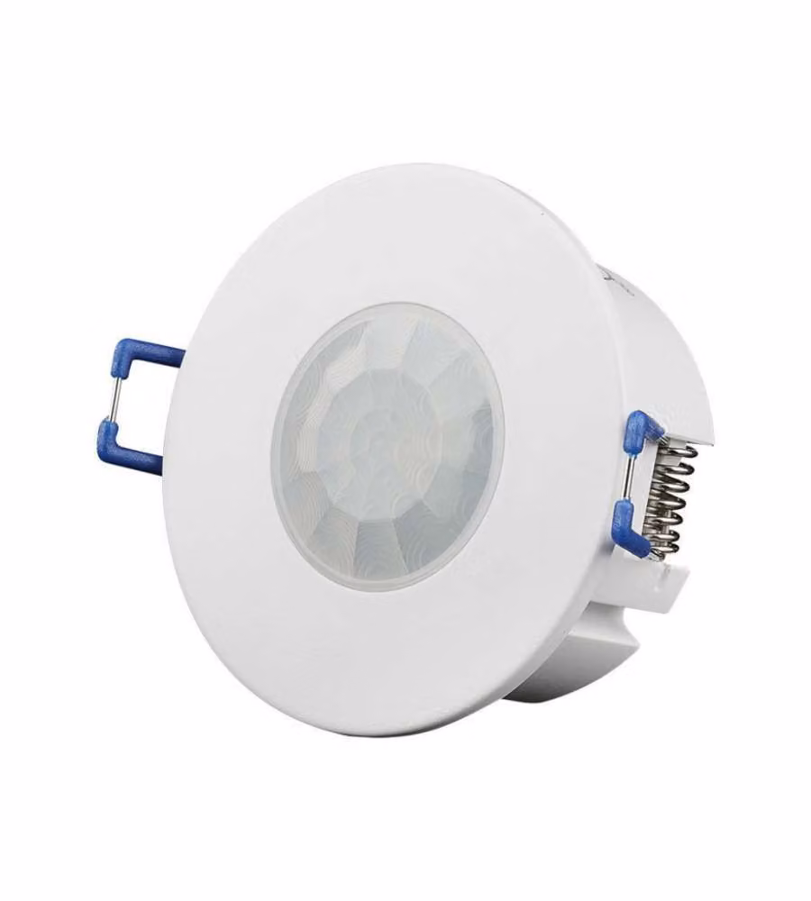 Sensore di movimento a infrarossi PIR V-TAC COB 600W con copertura a 360 gradi, orientabile e montaggio a incasso, colore bianco