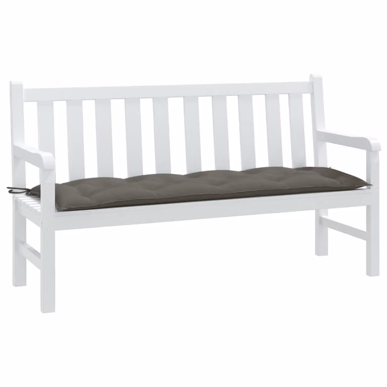 vidaXL Cuscino per Panca da Giardino Grigio in Tessuto con Resistenza ai Raggi UV L: 150 cm, P: 50 cm, H: 7 cm