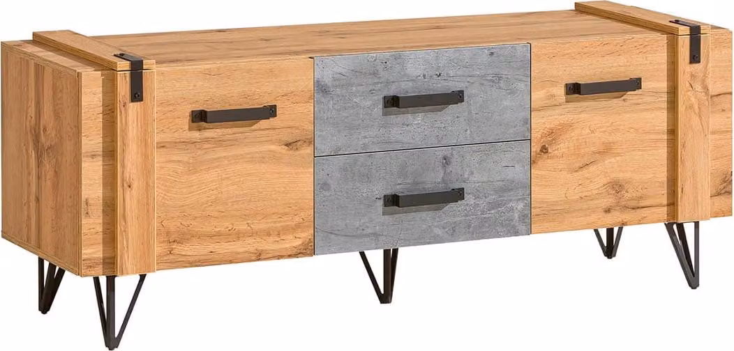 Mobile TV CONOVER - rovere wotan / cemento / nero