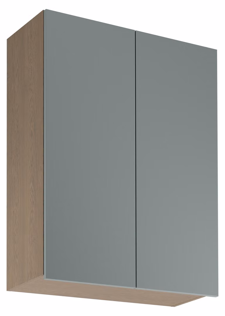 Pensile alto da cucina SALERNO - larghezza 80 cm, blu tempesta / verde