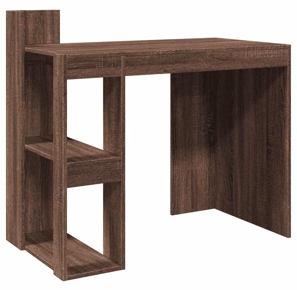 Scrivania in legno massello con finitura noce