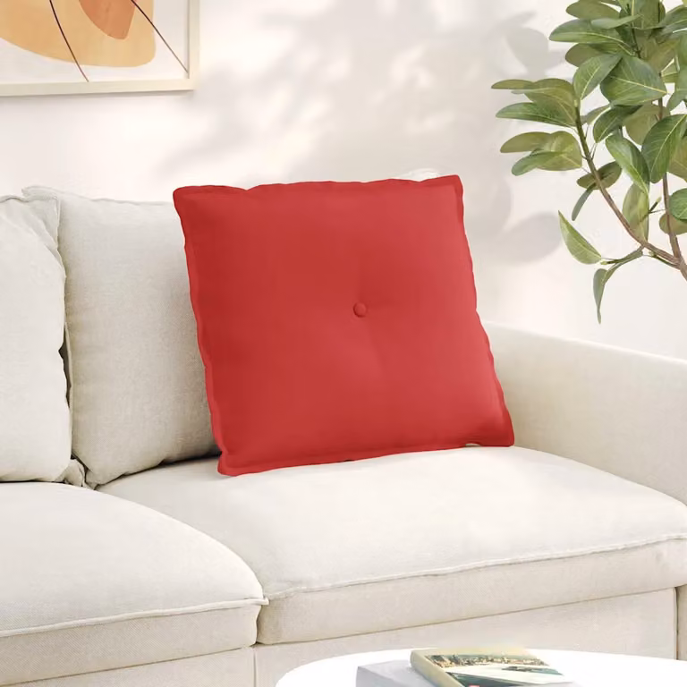 Cuscino per schiena vidaXL rosso in poliestere L: 60 cm, P: 19 cm, H: 50 cm